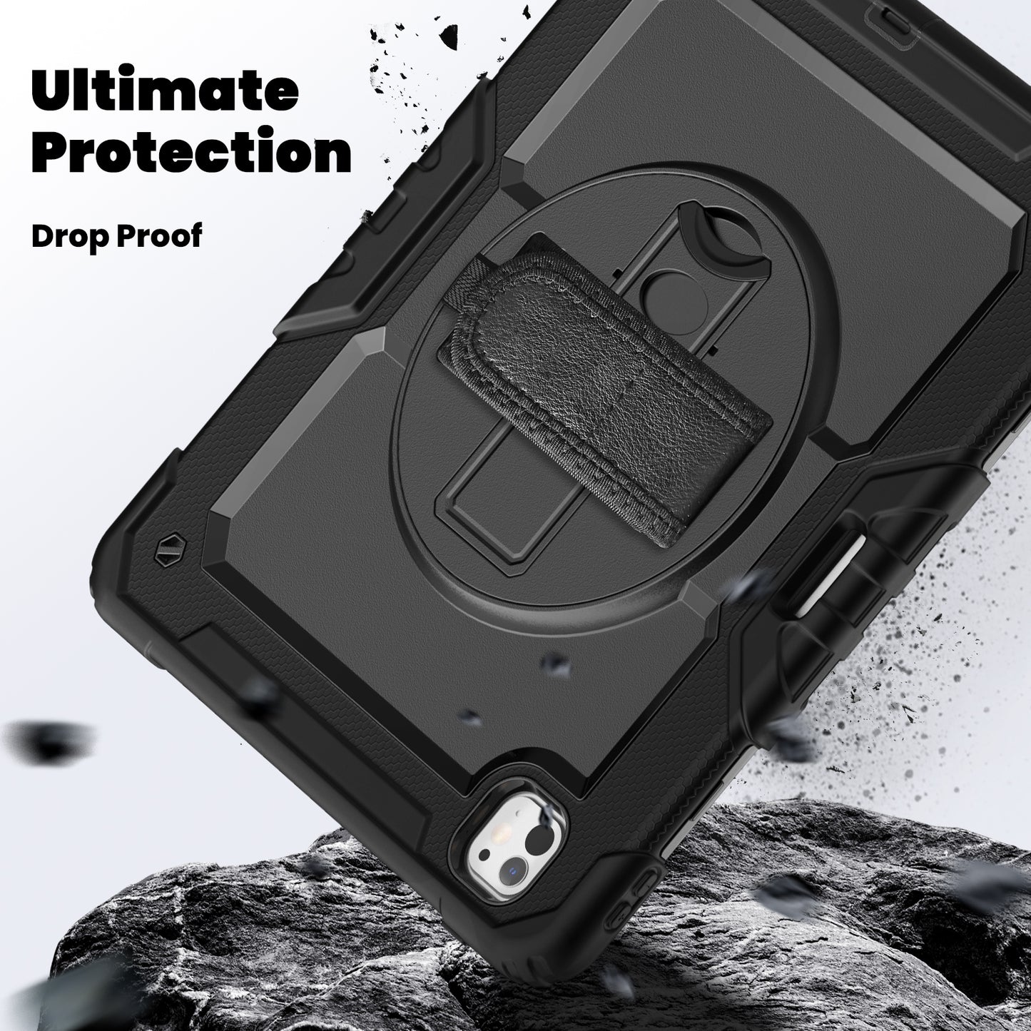 Case for iPad Pro 11 Inch M5 2025 / M4 2024 — Heavy Duty Shockproof with Screen Protector, 360° Stand & Shoulder Strap