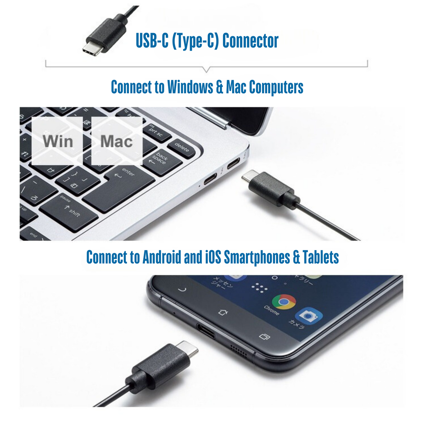 Wired USB-C Mouse, 6-Button Quiet Click Computer Mouse - Silent Gaming Mouse Type-C