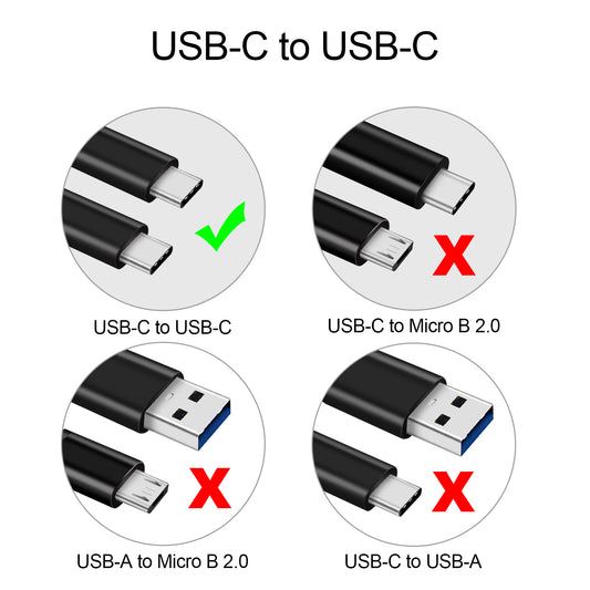 CBUS 10ft USB-C to USB-C Braided Cable — Black