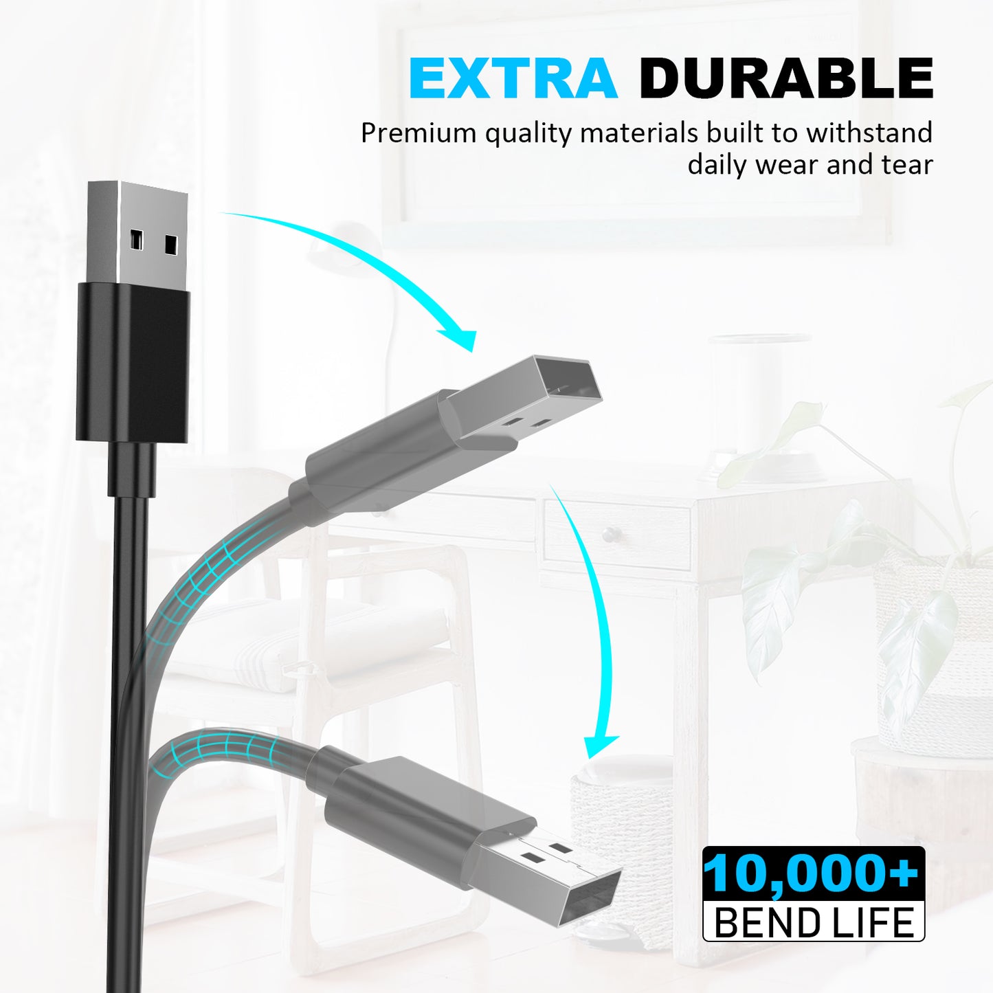 6ft Micro USB Camera Cable for Sony, Canon, FujiFilm, Nikon, Olympus (Copy)