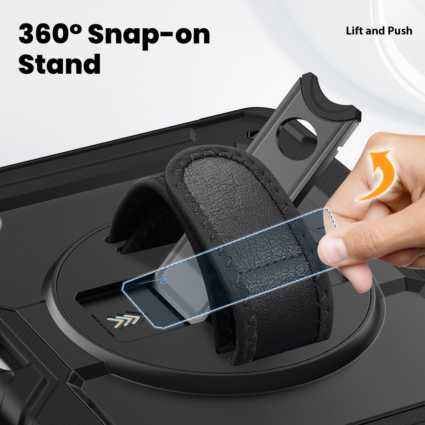 Case for iPad Pro 11 Inch M5 2025 / M4 2024 — Heavy Duty Shockproof with Screen Protector, 360° Stand & Shoulder Strap