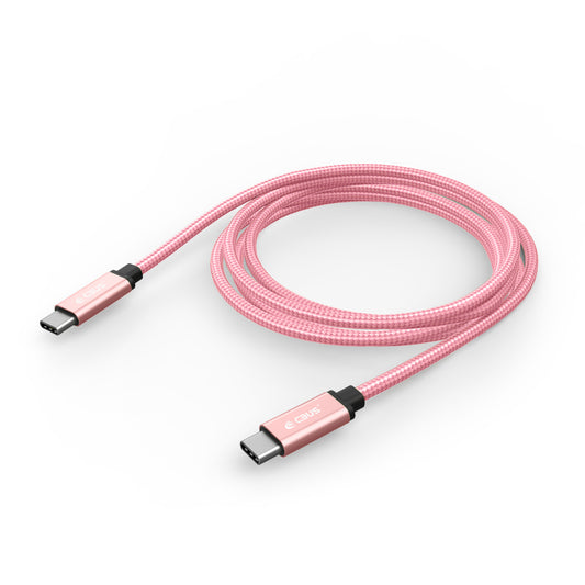 CBUS 10ft USB-C to USB-C Braided Cable — Pink Rose Gold