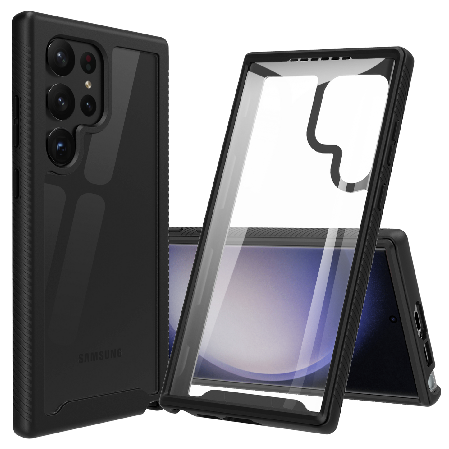 Galaxy S23 Ultra Plus Case, Heavy-Duty Case with Built-in Screen Protector for Samsung Galaxy S23 Ultra