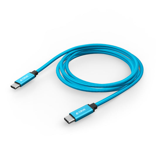 CBUS 10ft USB-C to USB-C Braided Cable — Electric Blue