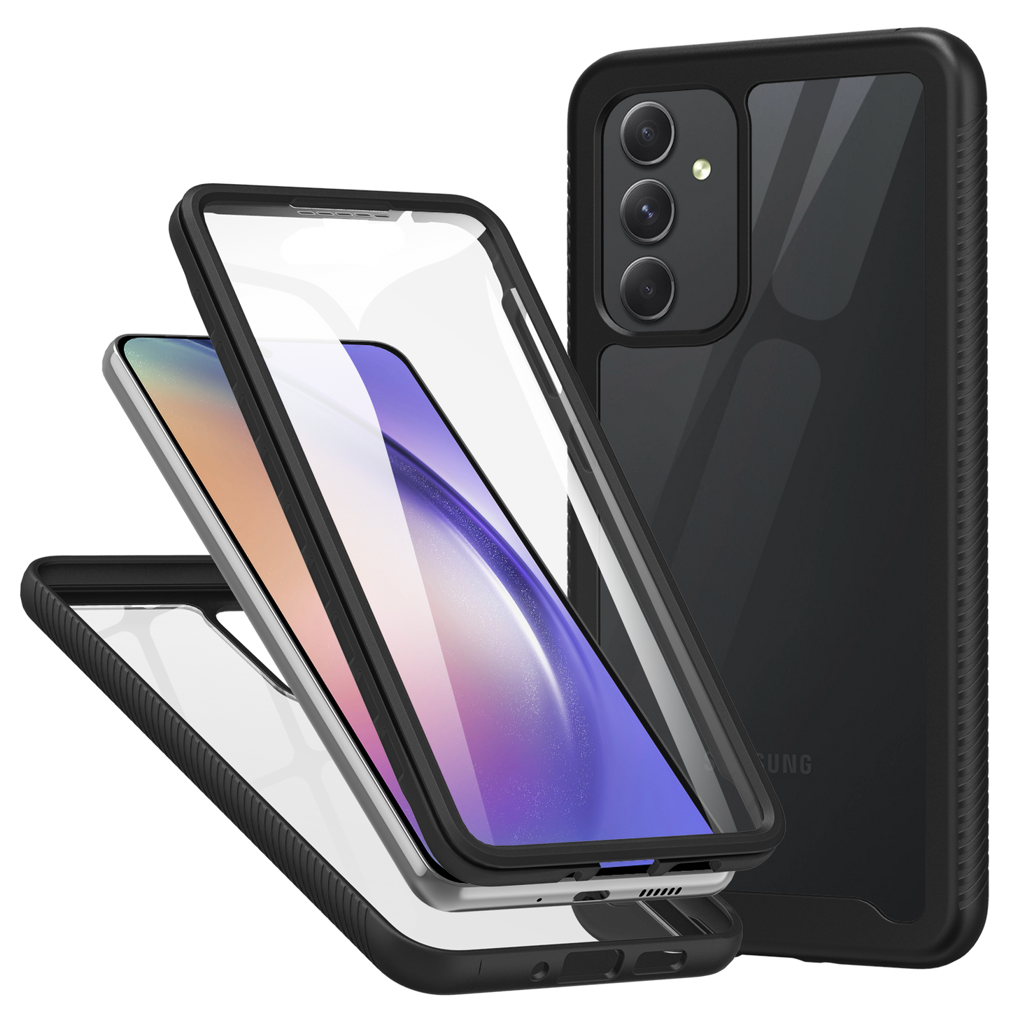 Heavy-Duty Case with Built-in Screen Protector for Samsung Galaxy A54 5G
