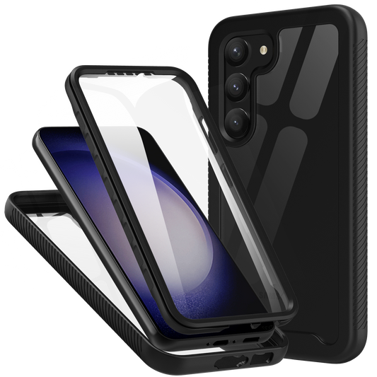Galaxy S23 Case, Heavy-Duty Case with Built-in Screen Protector for Samsung Galaxy S23