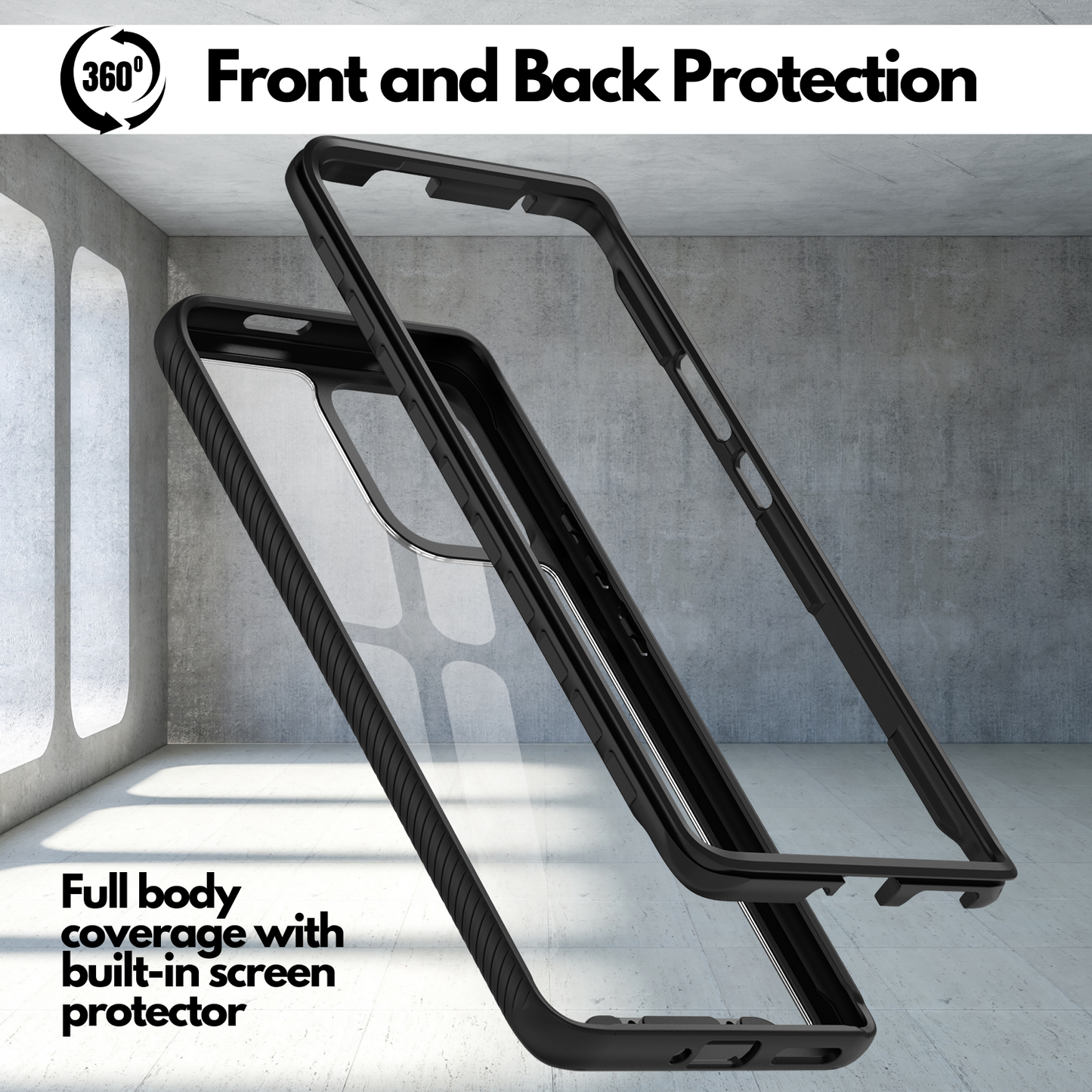 Motorola Edge Plus 2023 Phone Case - Heavy-Duty Case for Motorola Edge Plus 2023 (Black)
