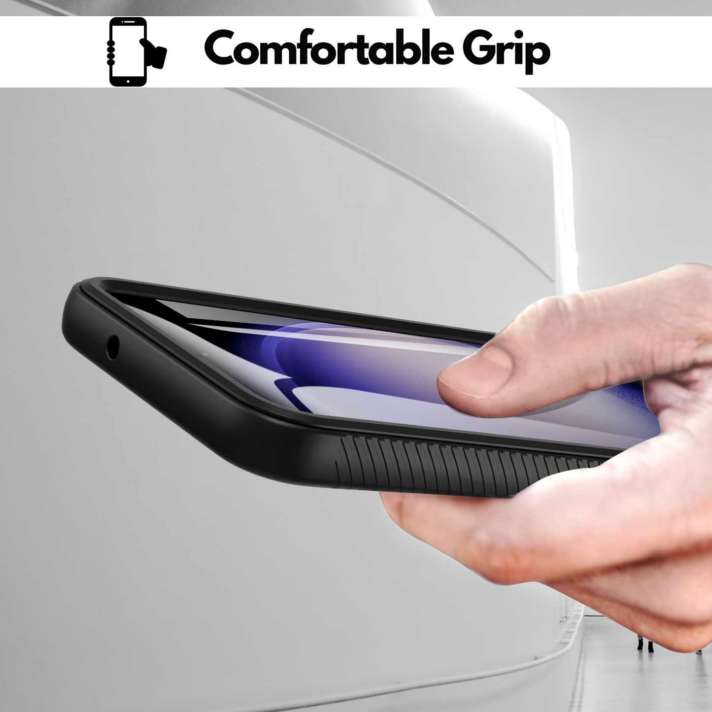Galaxy S23 Case, Heavy-Duty Case with Built-in Screen Protector for Samsung Galaxy S23