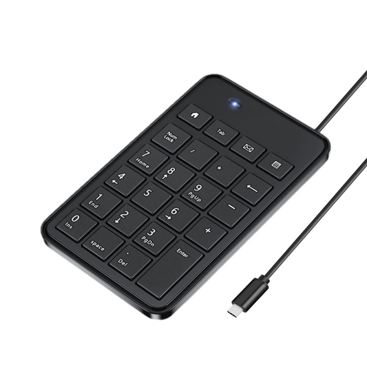 Wired USB-C Numeric Keypad for Laptop, 23 Keys Numpad Keyboard