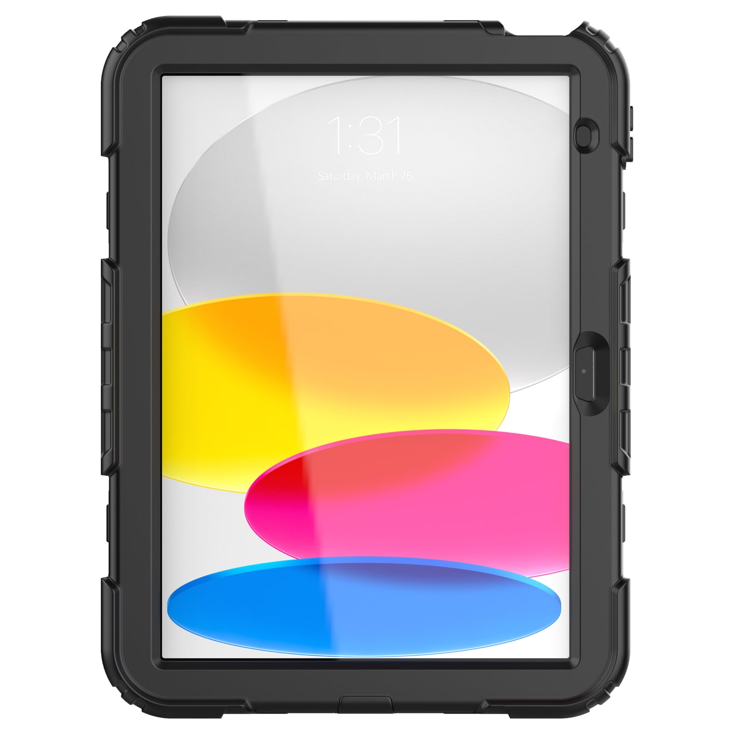 iPad 11 Inch (A16) 2025 Case Heavy Duty Shockproof with Screen Protector, 360° Stand & Shoulder Strap