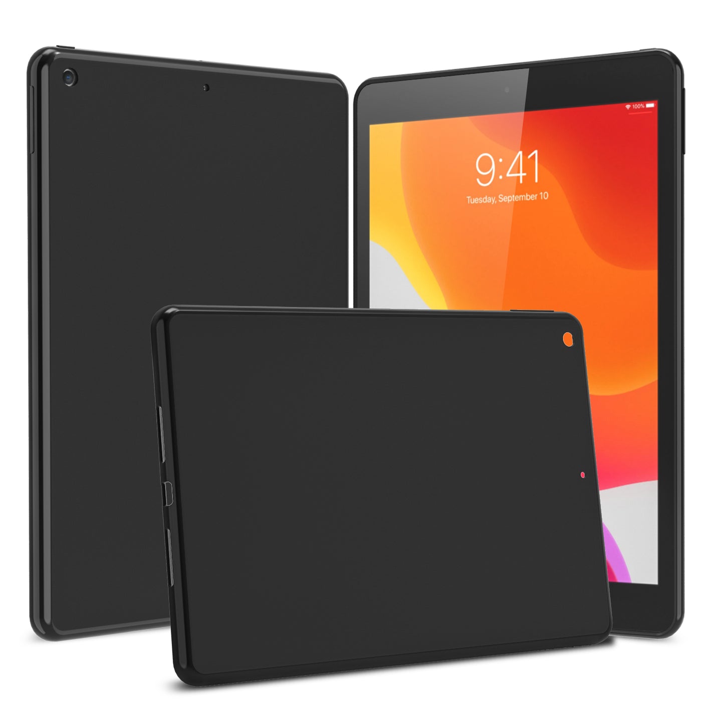 Matte Black Flex-Gel Silicone TPU Case for iPad 9th, 8th & 7th Generation 10.2" (2021, 2020, 2019)