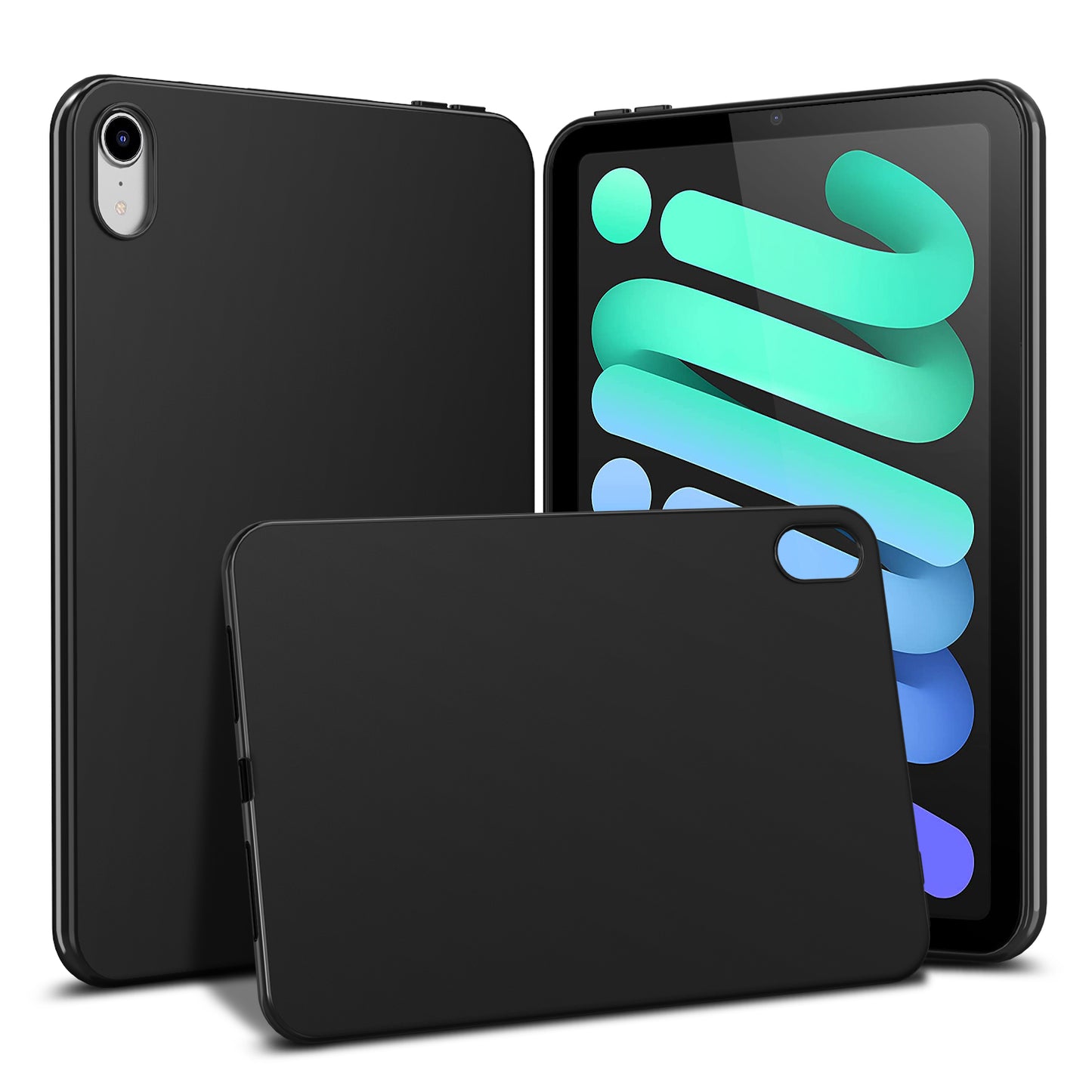 CBUS Flex-Gel Silicone Case Compatible with Apple iPad mini (A17 Pro), iPad mini 6th Generation (Black)