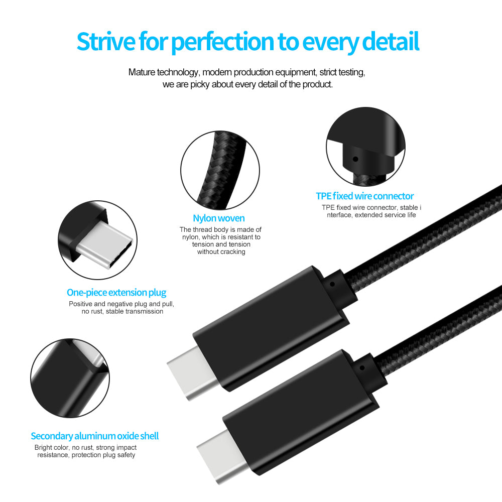 6ft 100W USB-C to USB-C Cable (3.2 Gen 2)