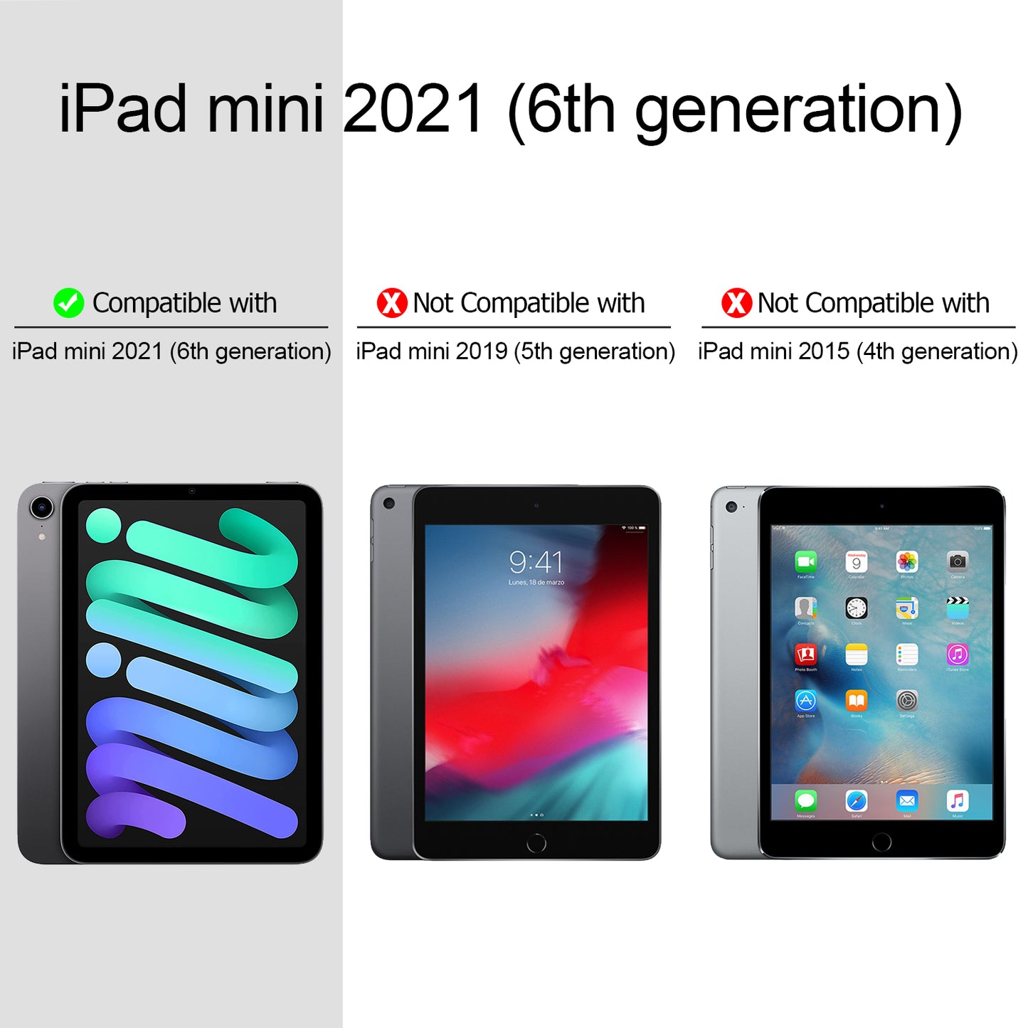 CBUS Flex-Gel Silicone Case Compatible with Apple iPad mini (A17 Pro), iPad mini 6th Generation (Black)