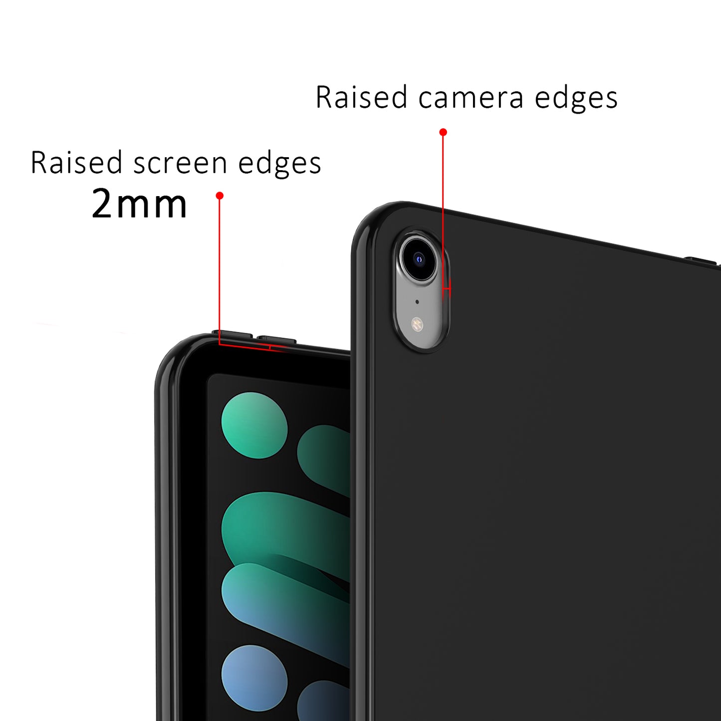 CBUS Flex-Gel Silicone Case Compatible with Apple iPad mini (A17 Pro), iPad mini 6th Generation (Black)