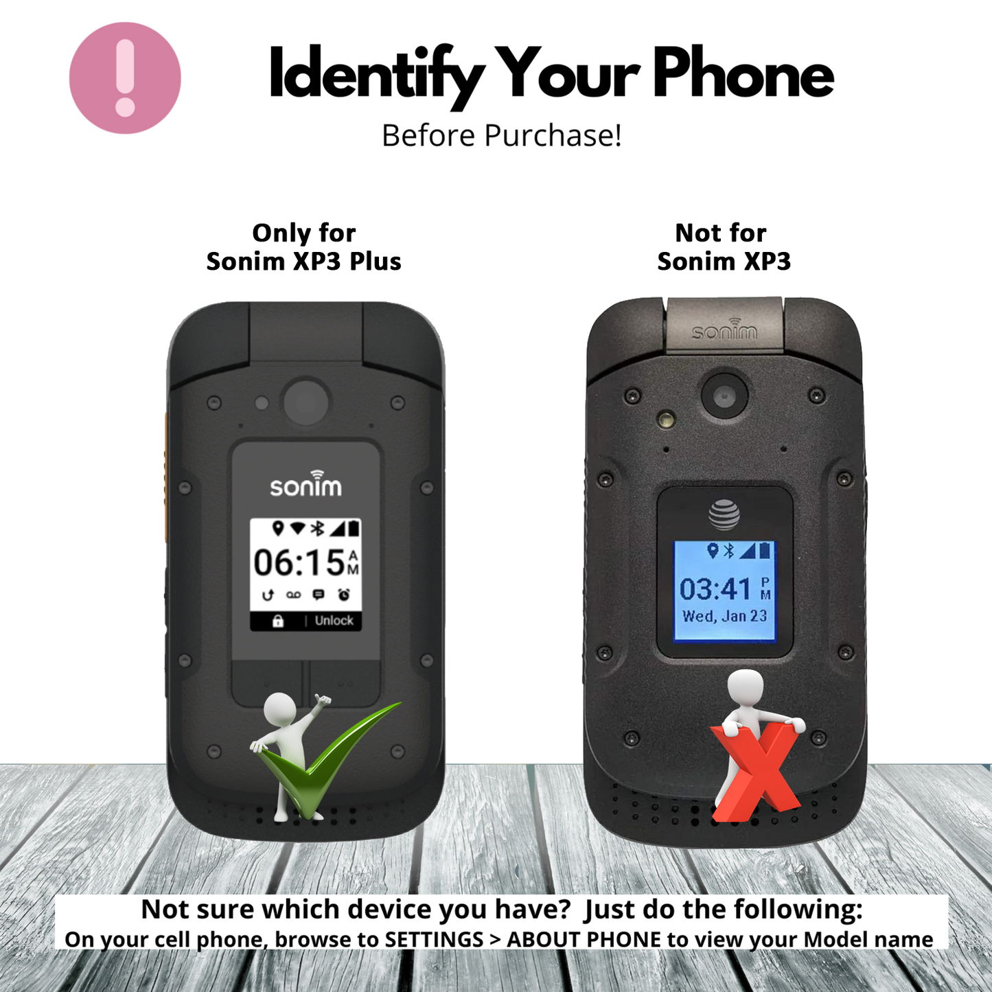 Fitted Leather Case for Sonim XP3 Plus