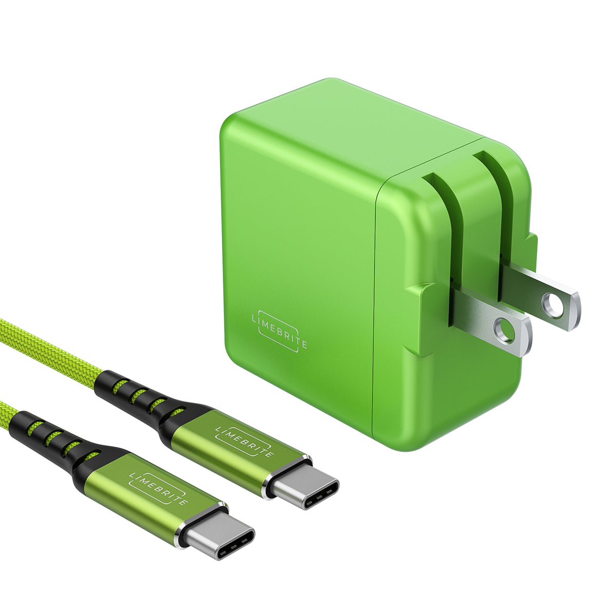 Limebrite Fast Charger for iPhone 17/16/15/Pro/Max/Plus, iPad Air, iPad Pro, Mini 6 (USB-C) Green